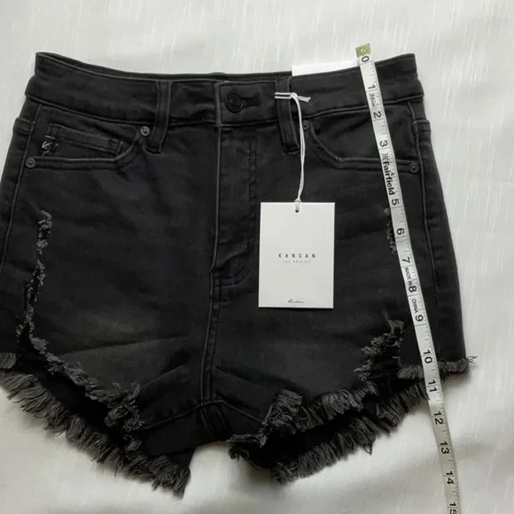 KanCan faded black high rise cutoff - Picture 3 of 9